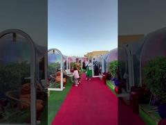 लाइटिंग सिस्टम के साथ यूवी प्रोटेक्शन पोर्टेबल विजिबल बबल टेंट