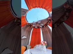 360 डिग्री घटनाओं होटल जलरोधक यूवी प्रतिरोध स्टार पीसी ग्लैम्पिंग इग्लू जियोडेसिक गुंबद घर