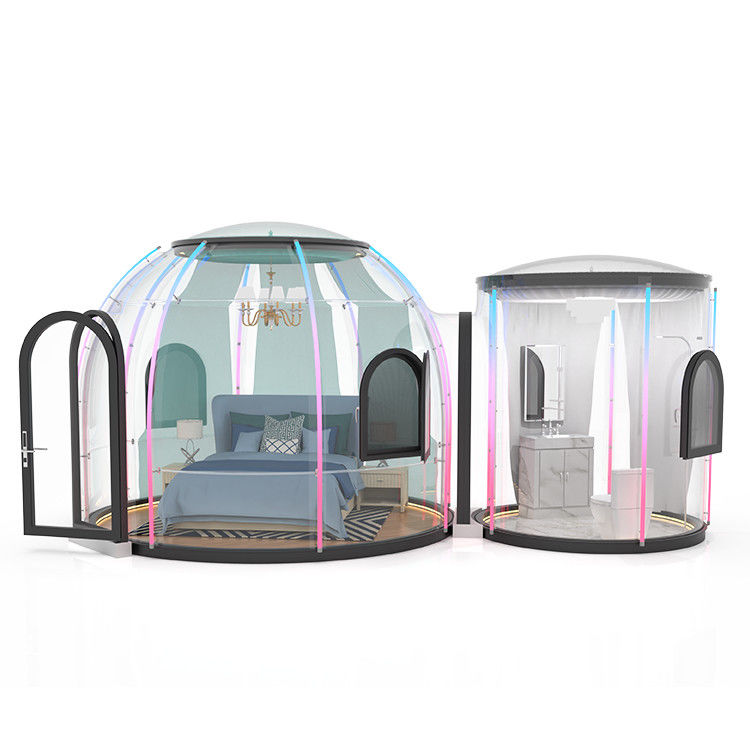 कस्टम रंग Glamping बुलबुला तम्बू मोटाई 5 मिमी आउटडोर बुलबुला तम्बू